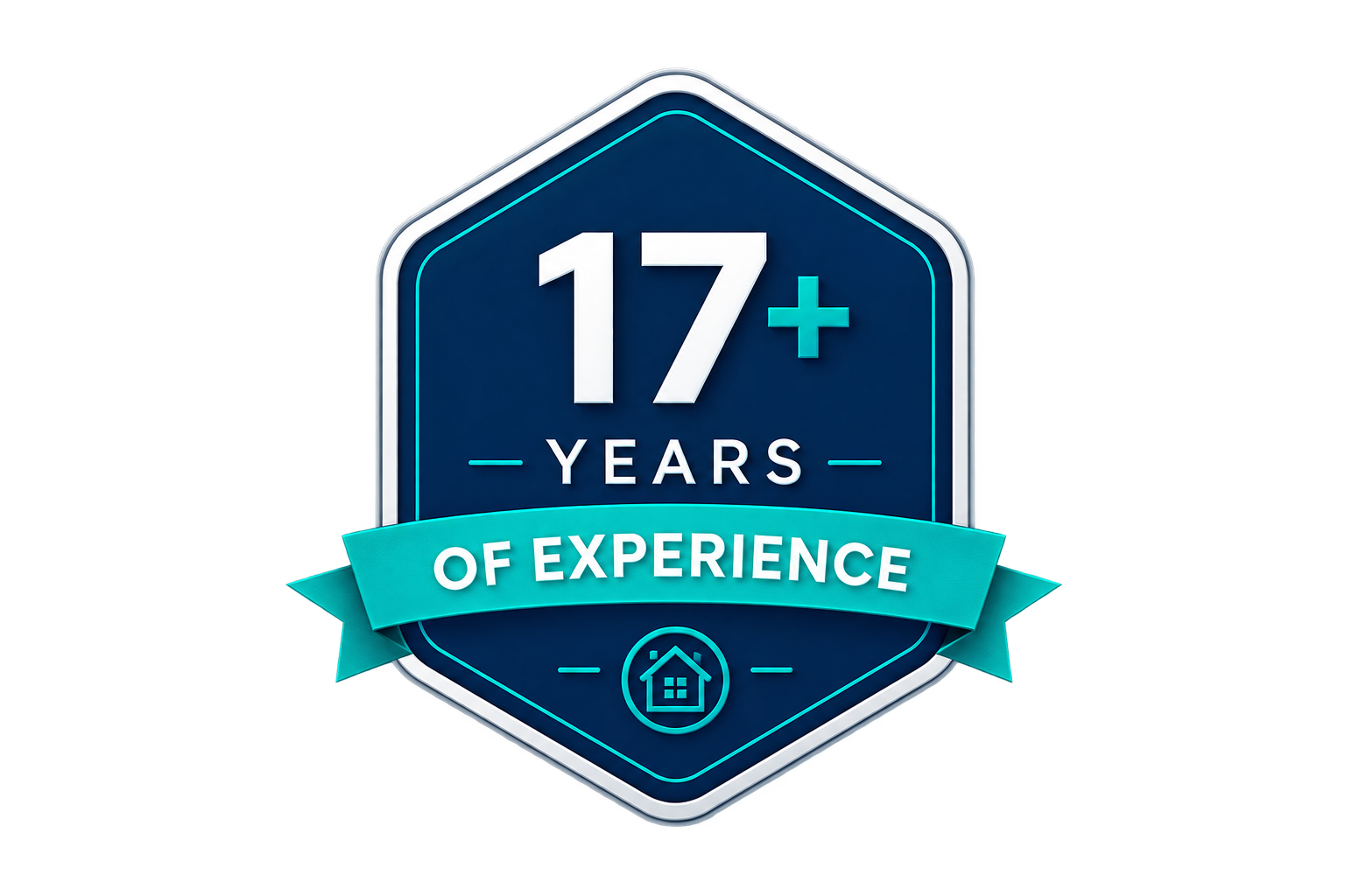 17 years of experience badge